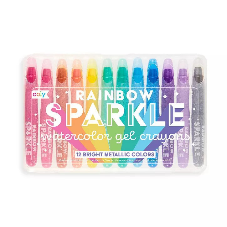 OOLY Rainbow Sparkle Watercolor Gel Crayons 12s 1242261