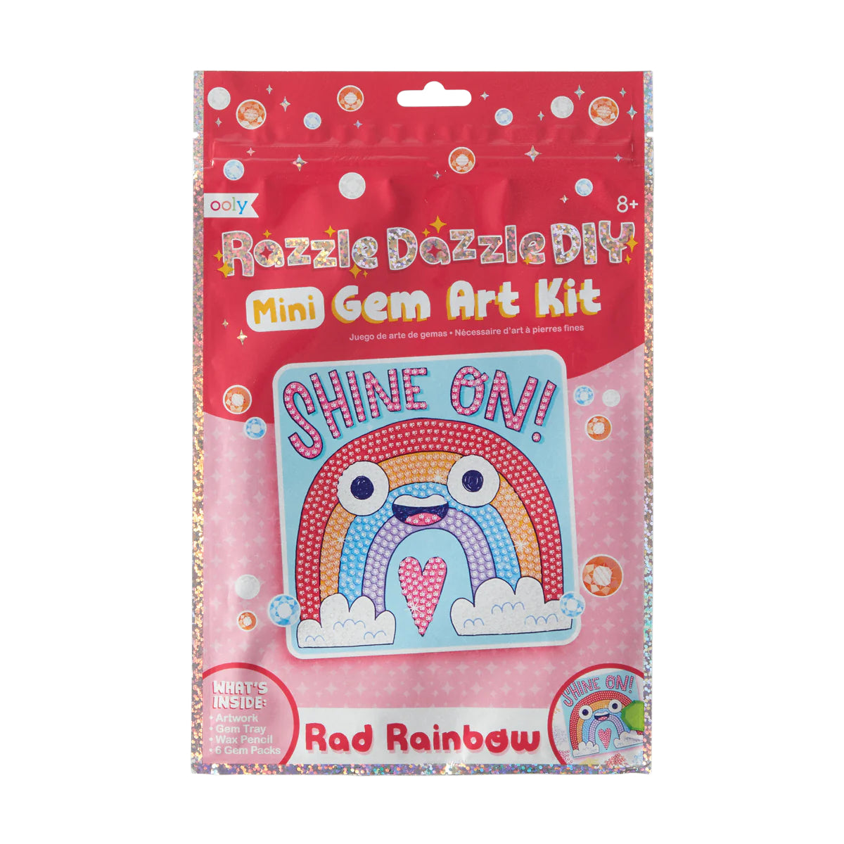 OOLY Razzle Dazzle DIY Mini Gem Art Kit-Rad Rainbow 1242268