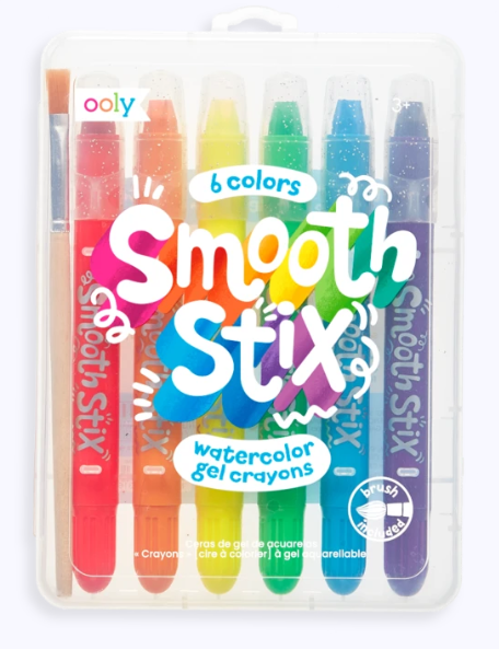 OOLY Smooth Stix Watercolor Gel Grayons 6s