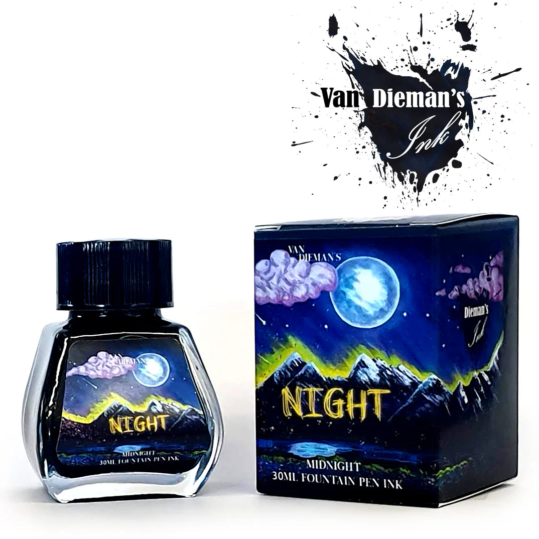 VAN DIEMAN'S Fountain Pen Ink 30ml Night Midnight