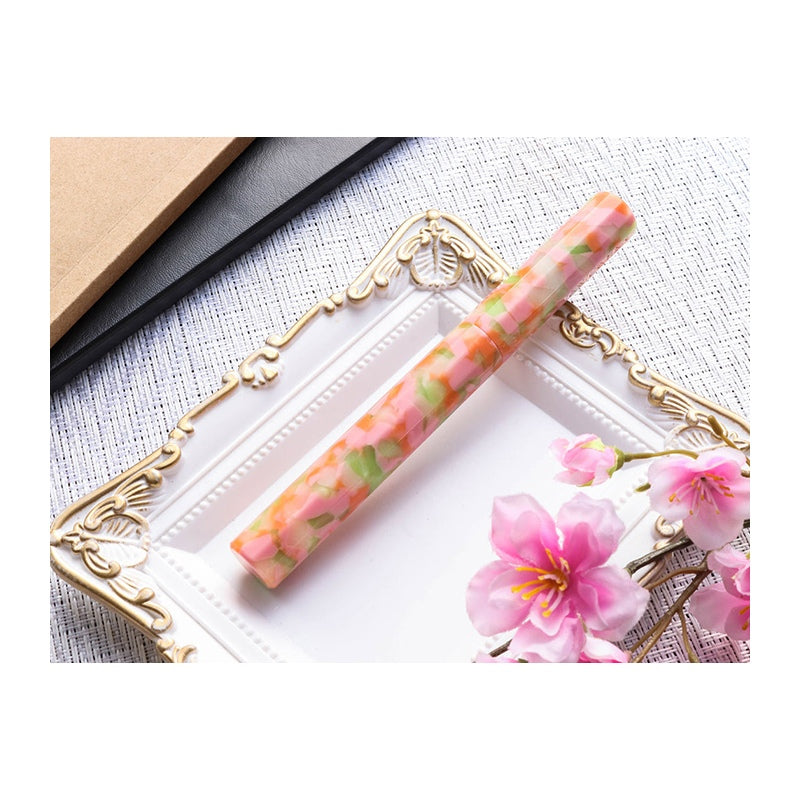 WANCHER Kaleido Pink Wazakura Fountain Pen-Fine