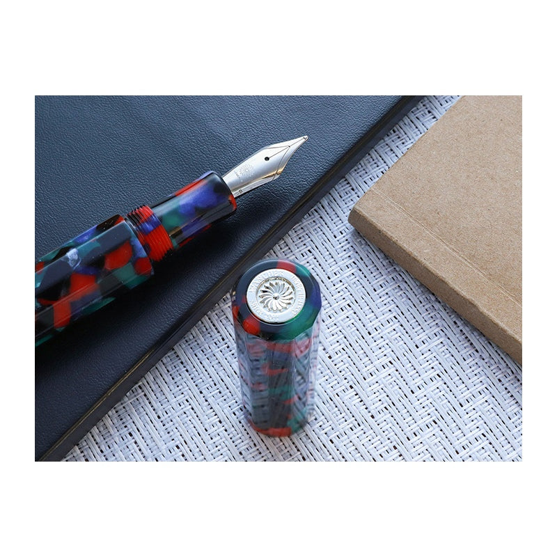 WANCHER Kaleido Black Yomatsuri Fountain Pen-Extra Fine