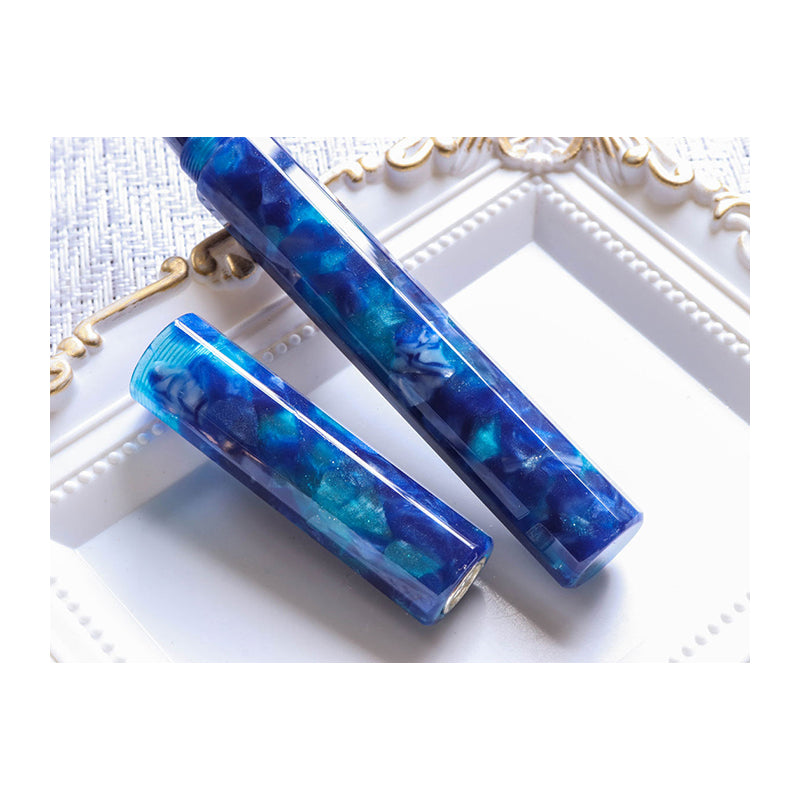 WANCHER Kaleido Deep Blue Kaiha Fountain Pen-Medium