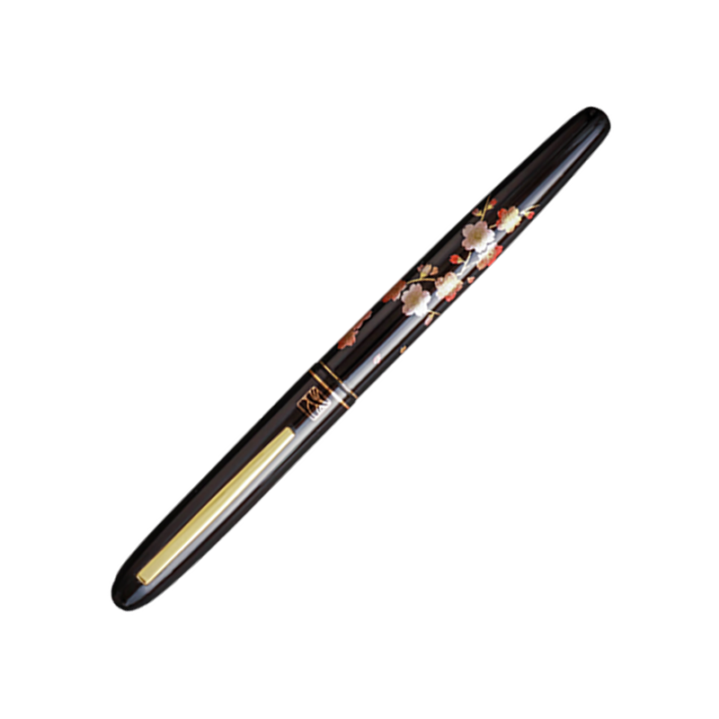 WANCHER x Kuretake Maki-e Edazakura (Black) Fountain Pen-Fine