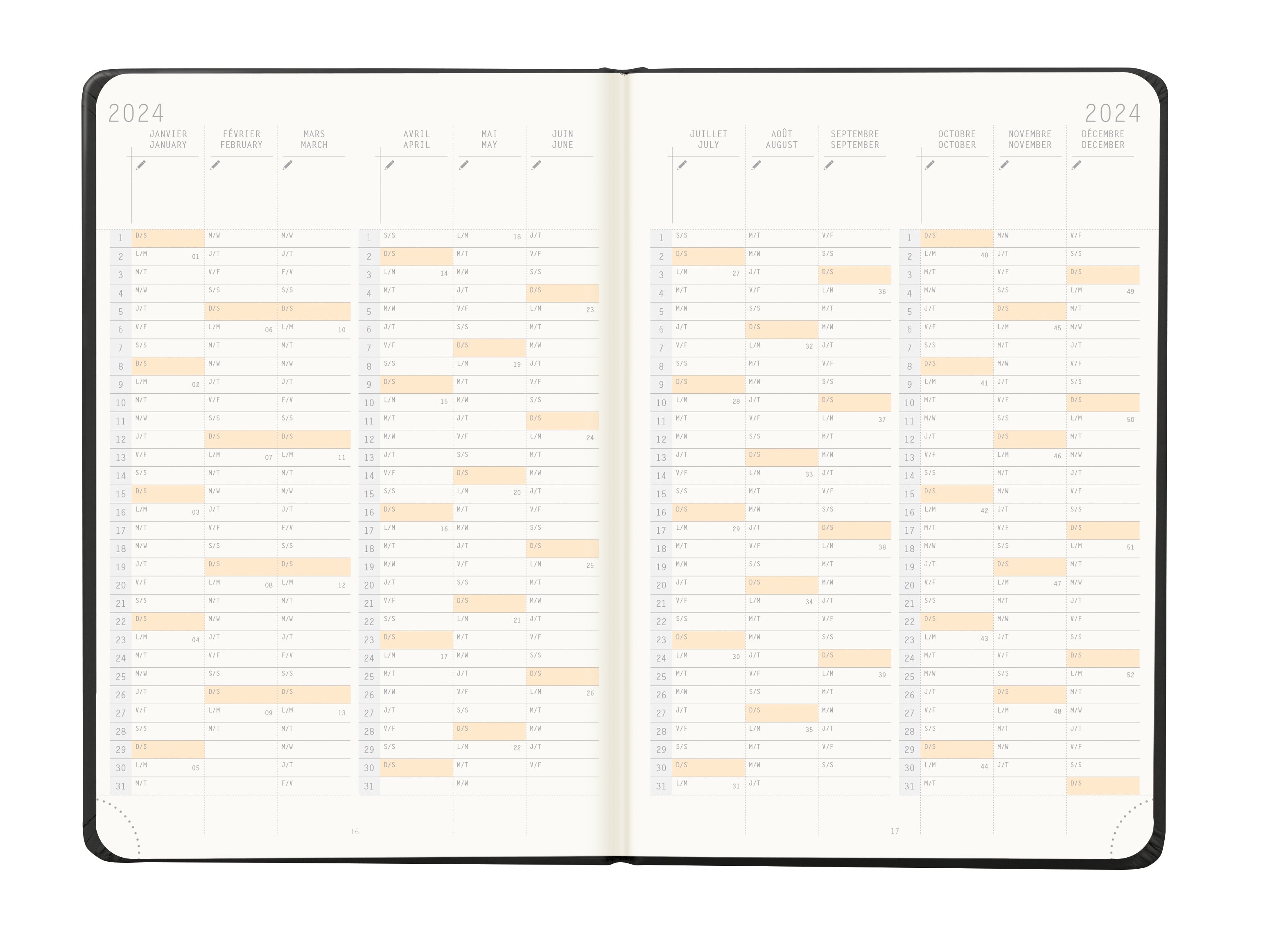 RHODIA 2024 Webplanner A5 Weekly Vertical Black Default Title