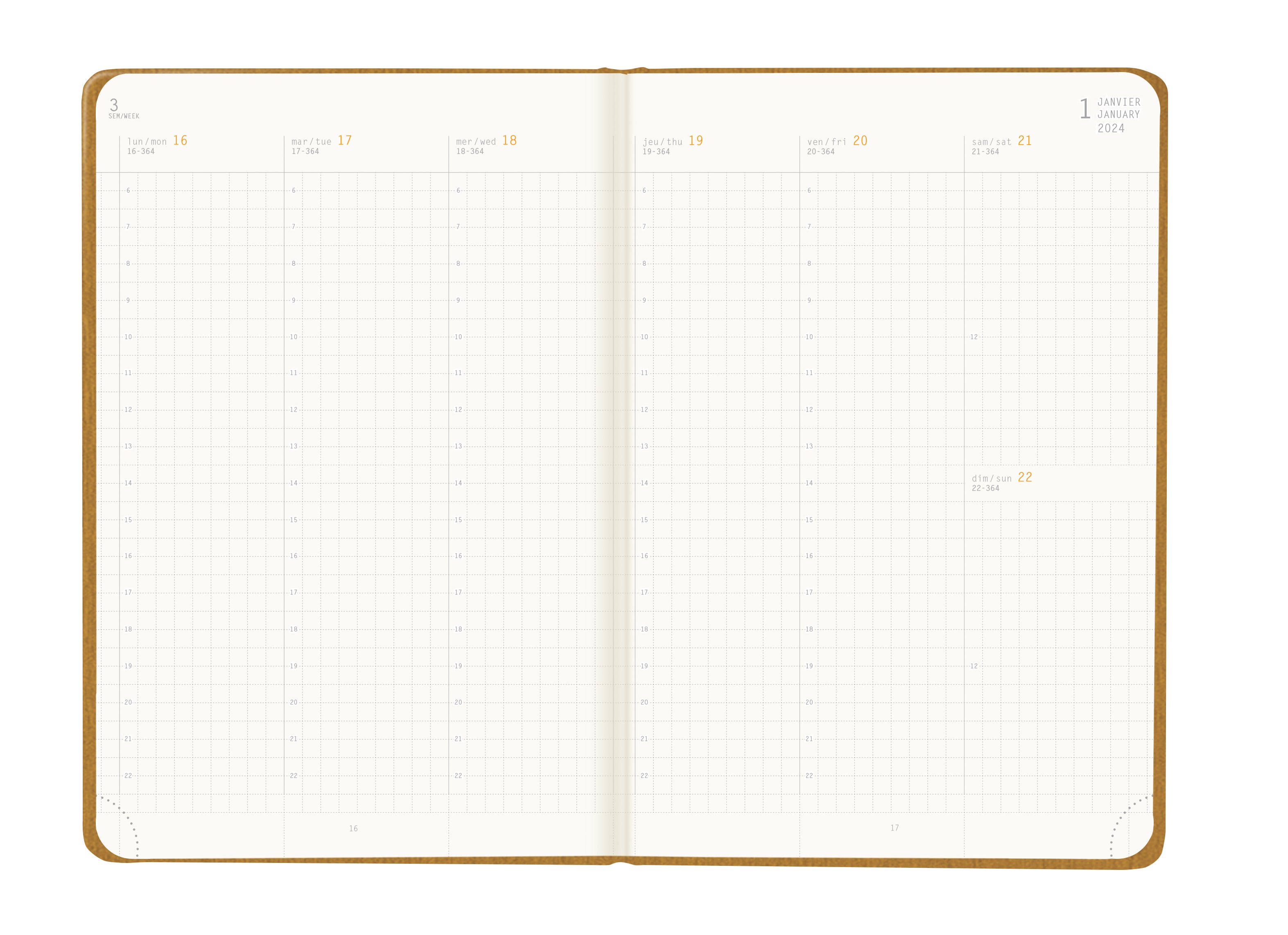 RHODIA 2024 Webplanner A5 Weekly Vertical Gold Default Title