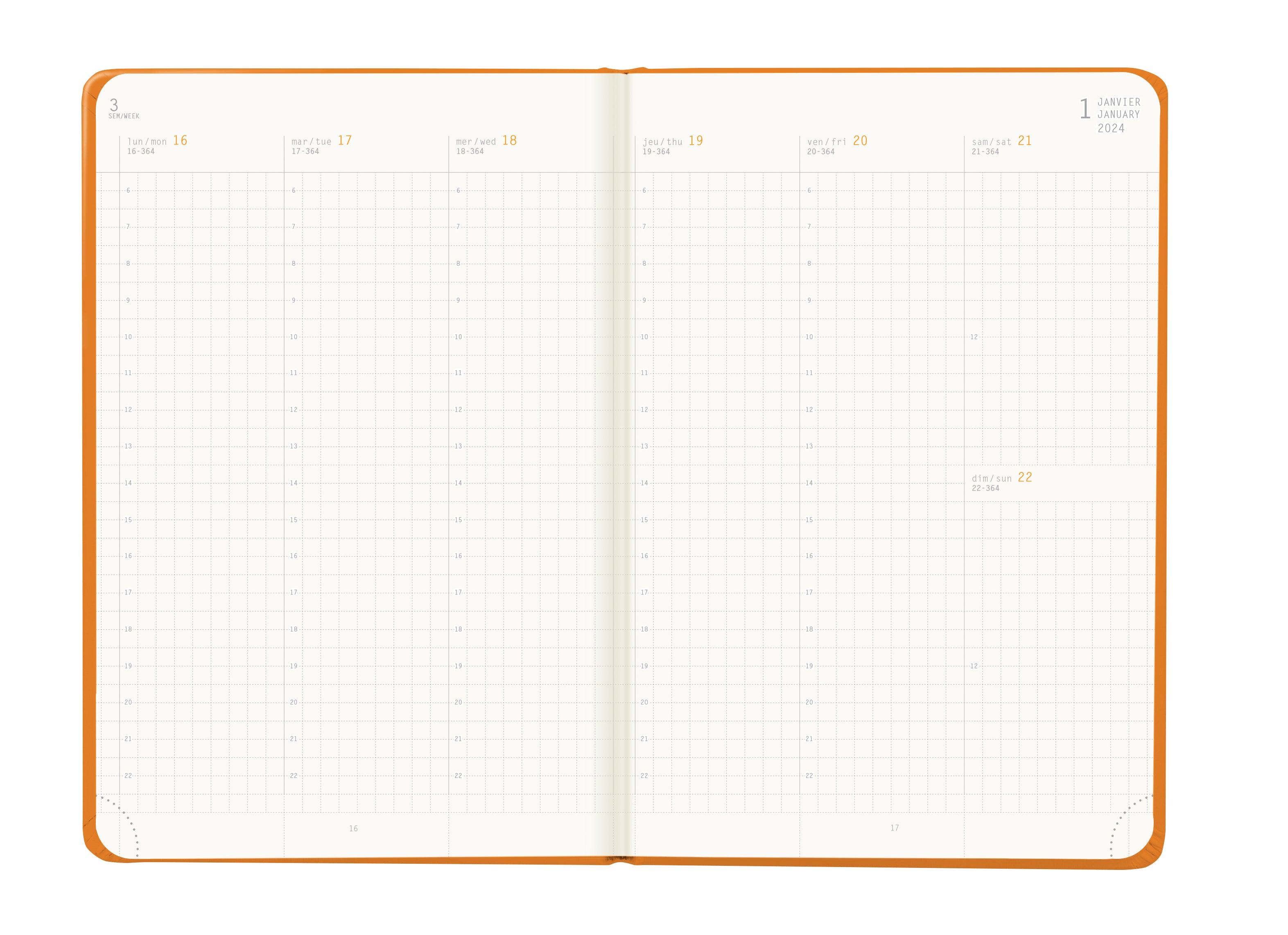 RHODIA 2024 Webplanner A5 Weekly Vertical Orange Default Title