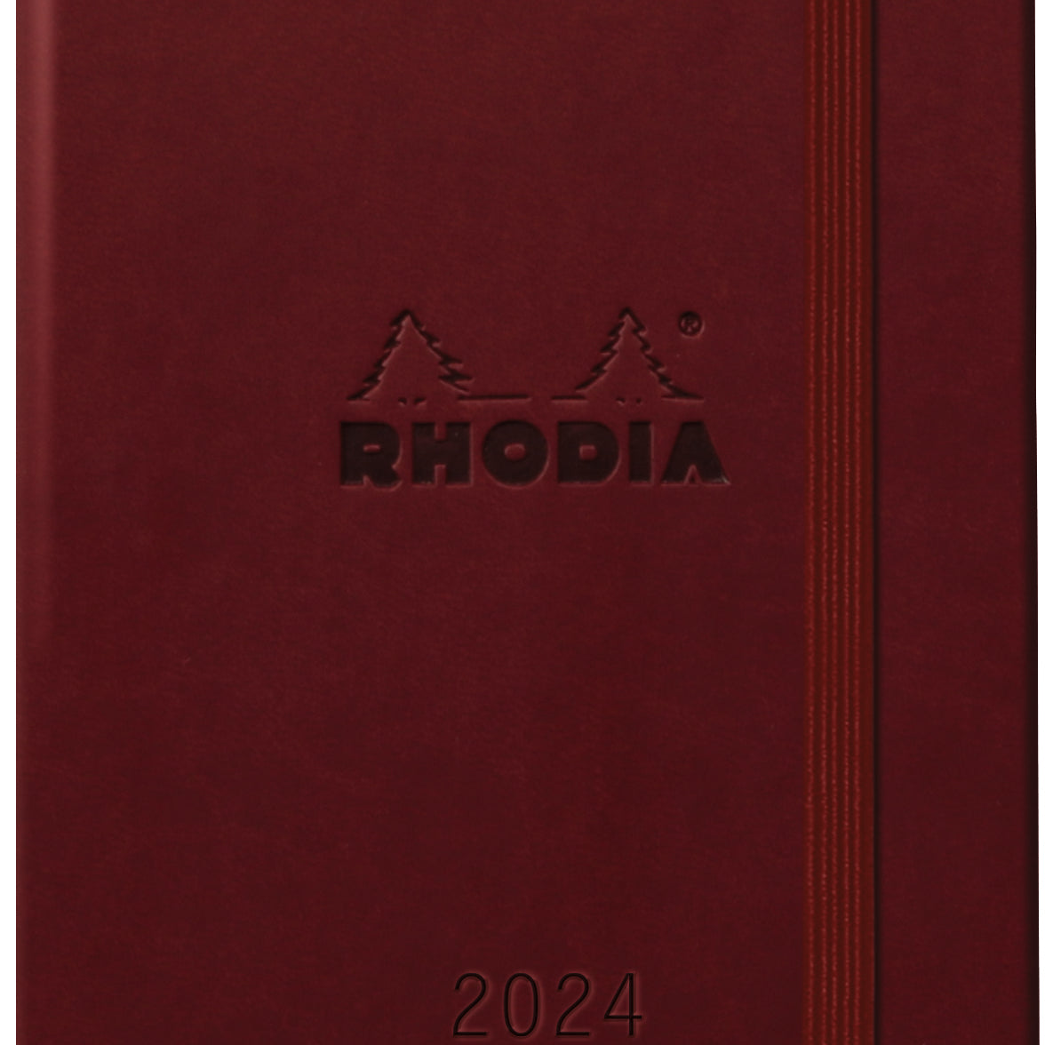 RHODIA 2024 Webplanner A6 Weekly Horizontal Burgundy Default Title