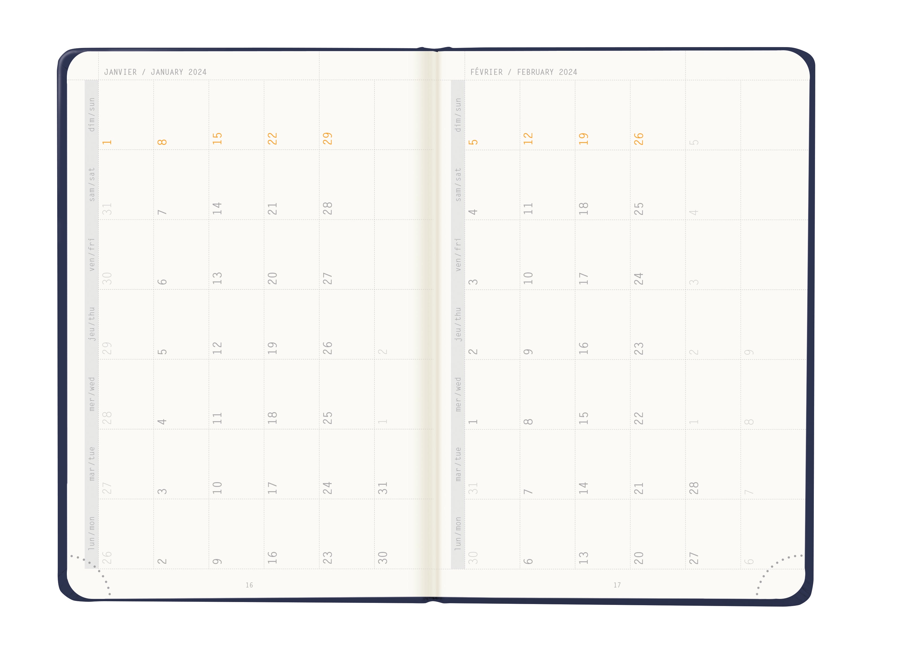 RHODIA 2024 Webplanner A6 Weekly Horizontal Midnight Default Title