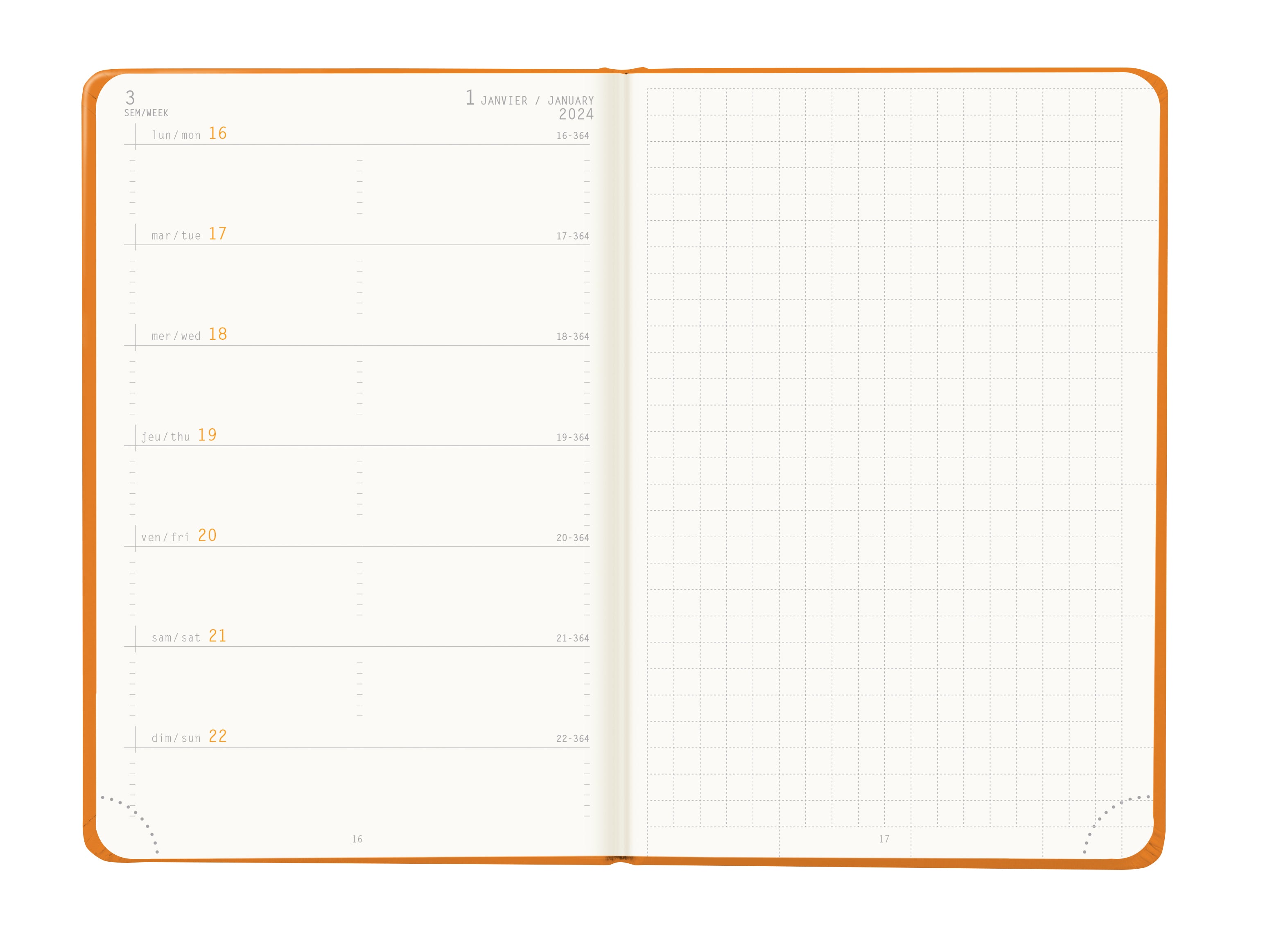 RHODIA 2024 Webplanner A6 Weekly Horizontal Orange Default Title