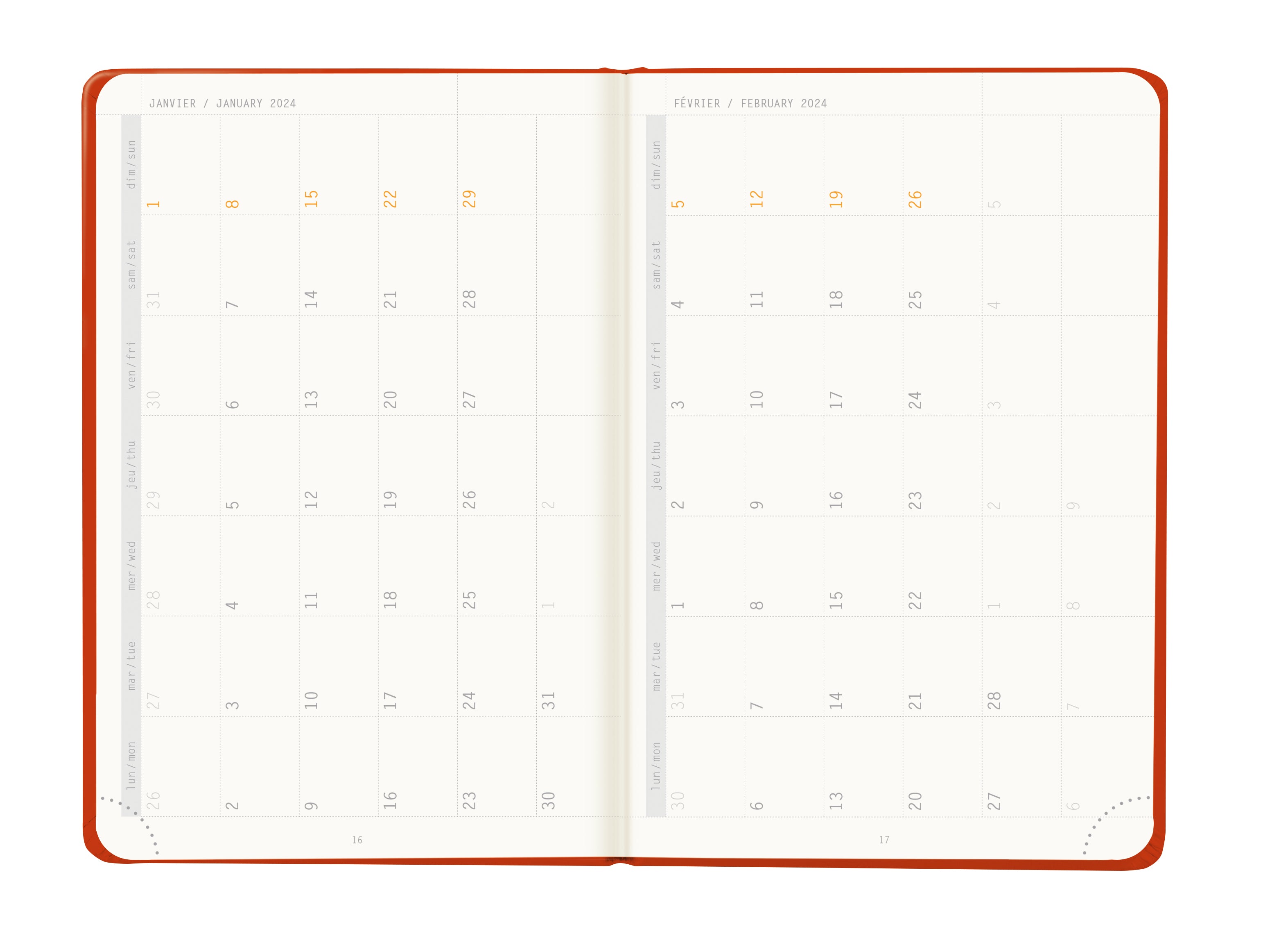 RHODIA 2024 Webplanner A6 Weekly Horizontal Poppy Default Title