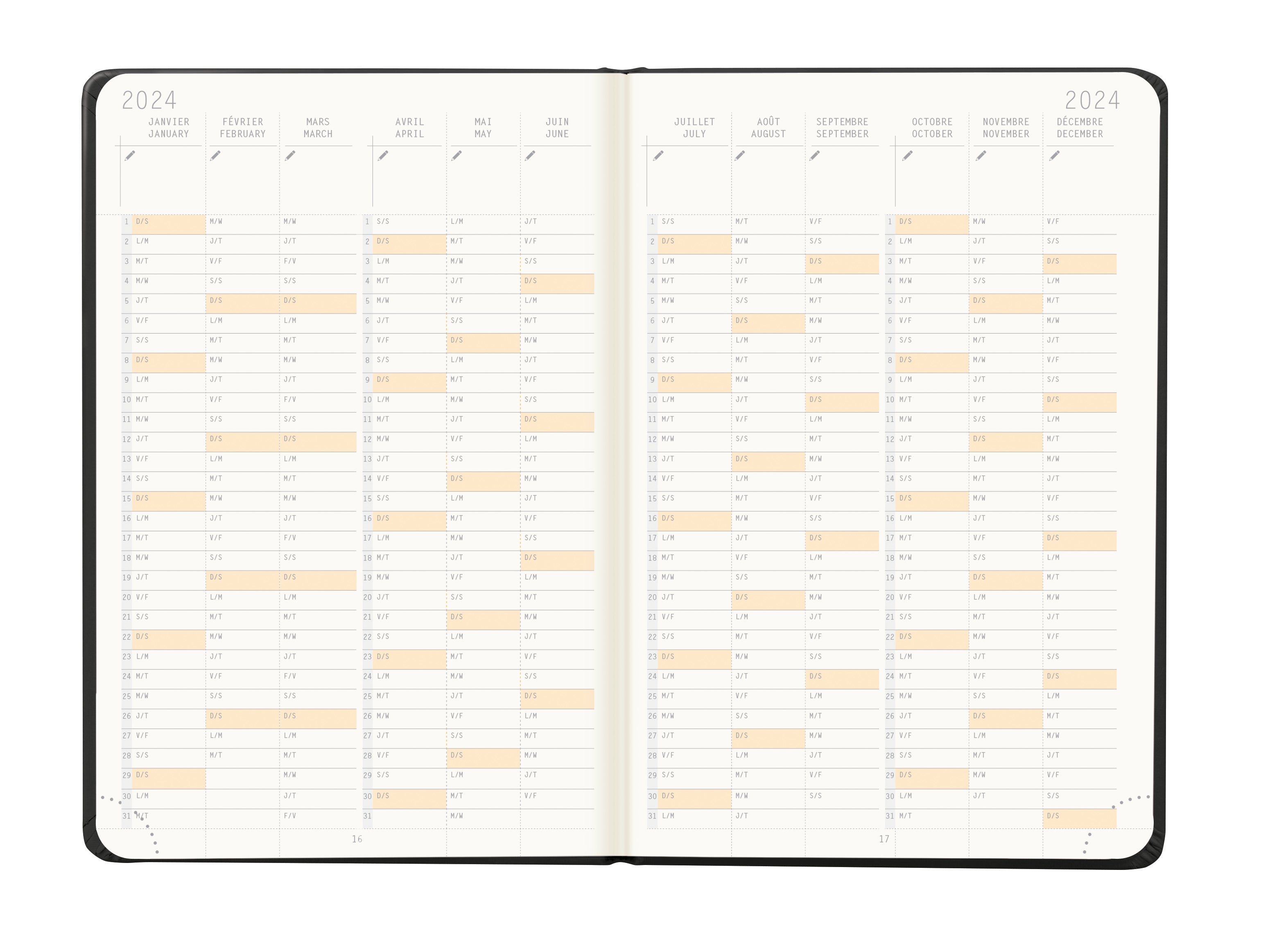 RHODIA 2024 Webplanner A6 Weekly Vertical Black Default Title