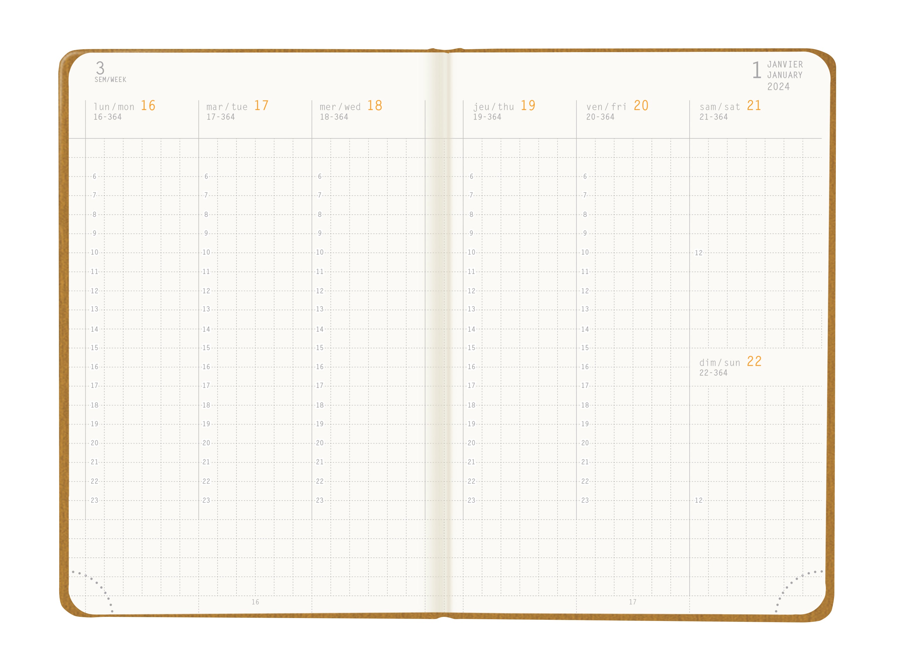 RHODIA 2024 Webplanner A6 Weekly Vertical Gold Default Title
