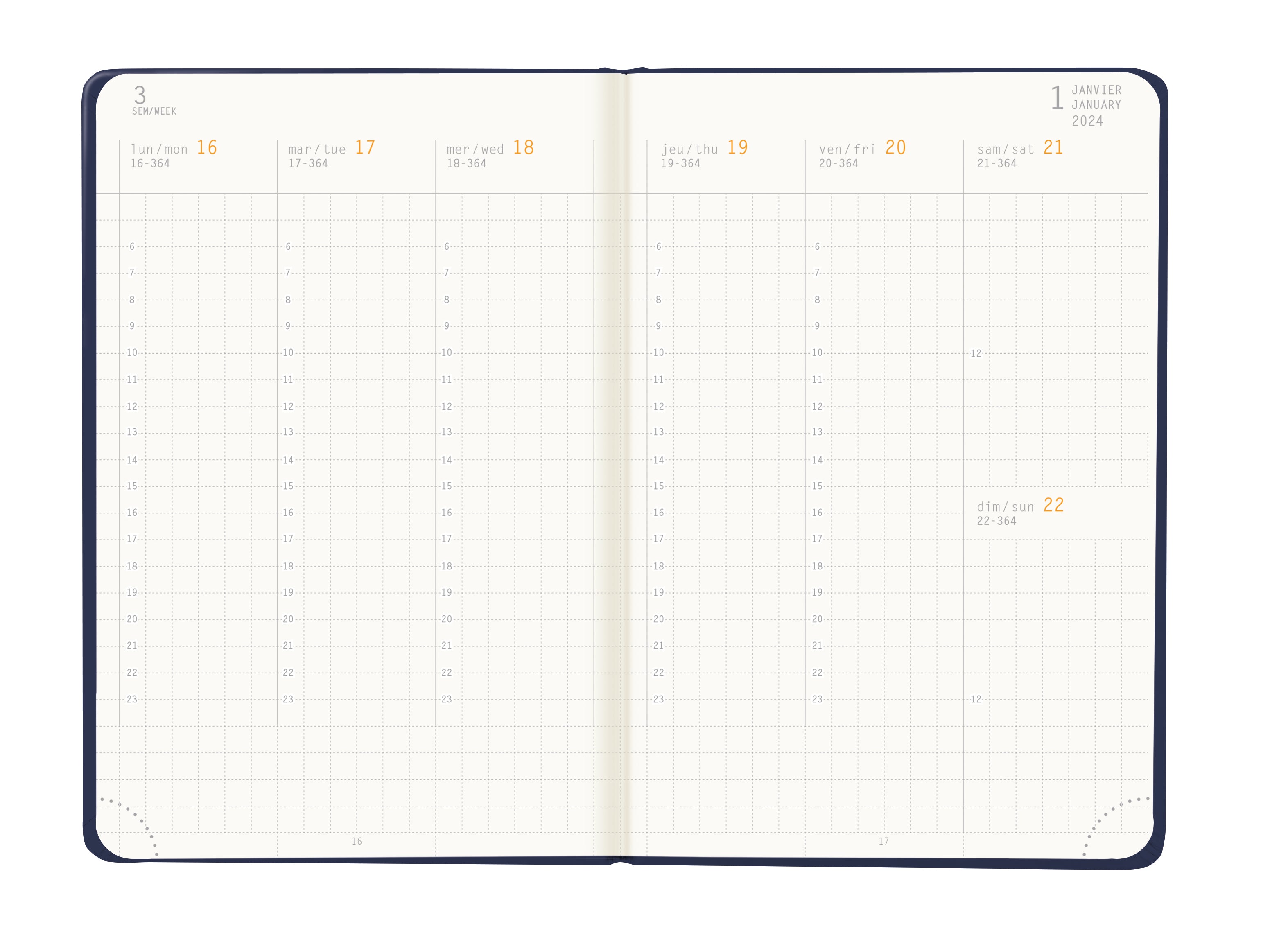 RHODIA 2024 Webplanner A6 Weekly Vertical Midnight Default Title