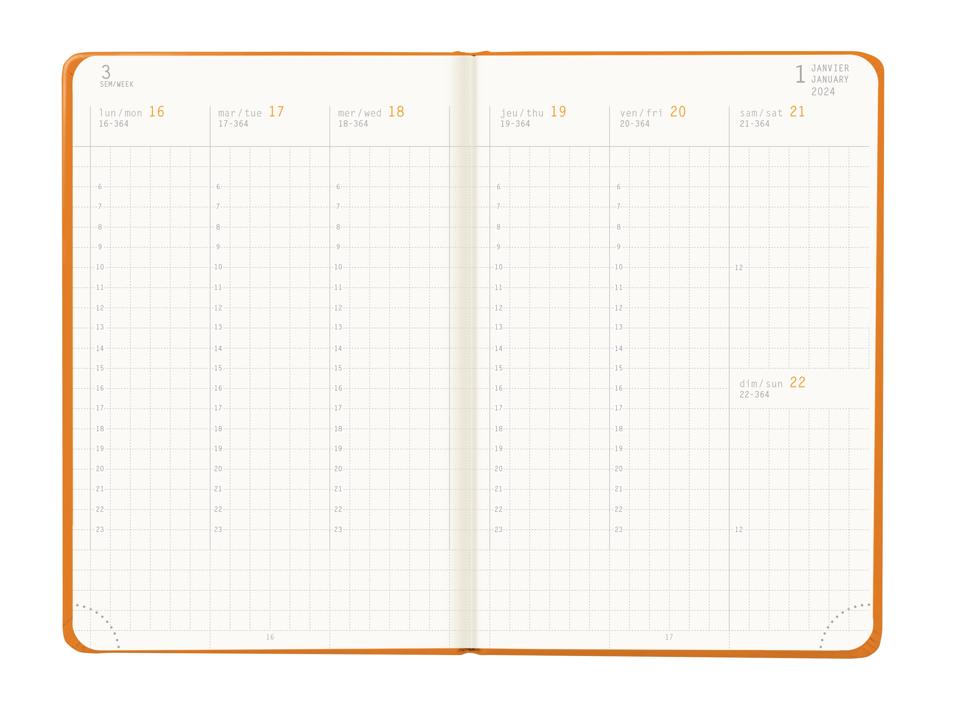RHODIA 2024 Webplanner A6 Weekly Vertical Orange Default Title