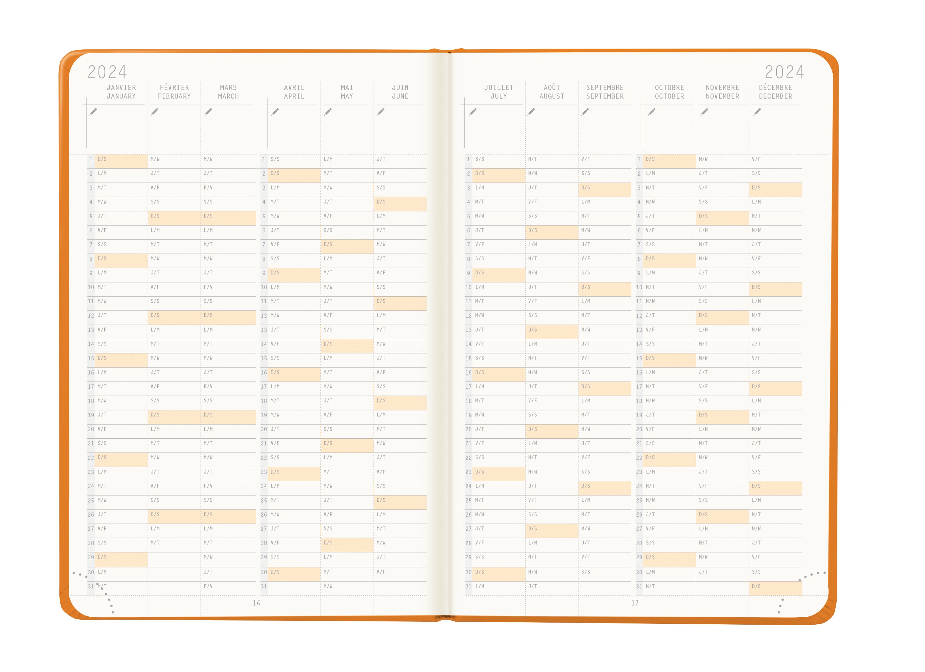 RHODIA 2024 Webplanner A6 Weekly Vertical Orange Default Title