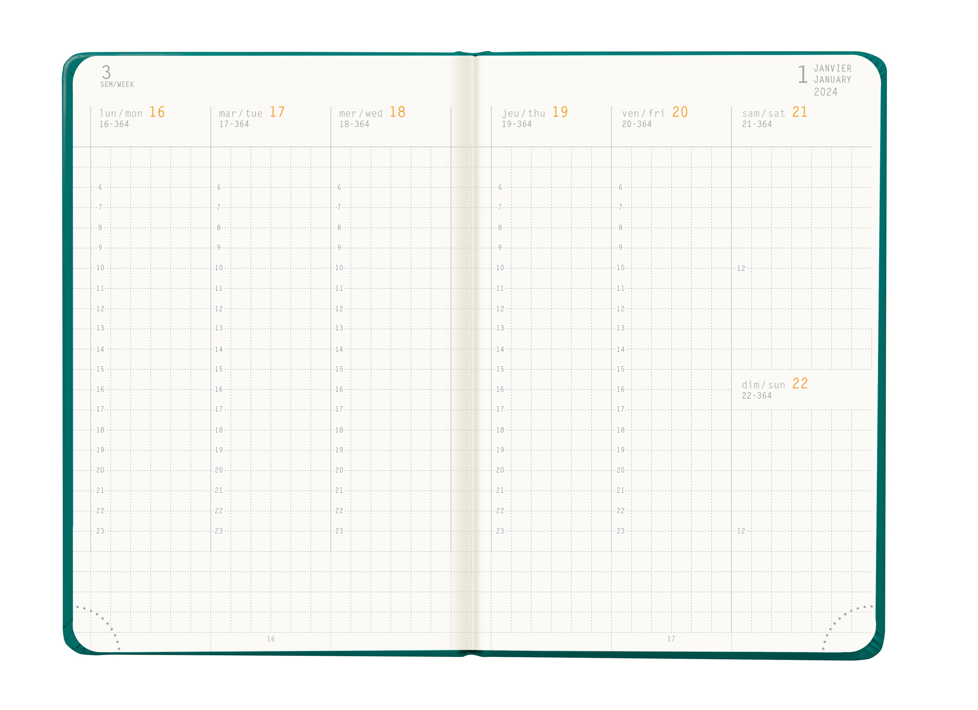 RHODIA 2024 Webplanner A6 Weekly Vertical Peacock Default Title