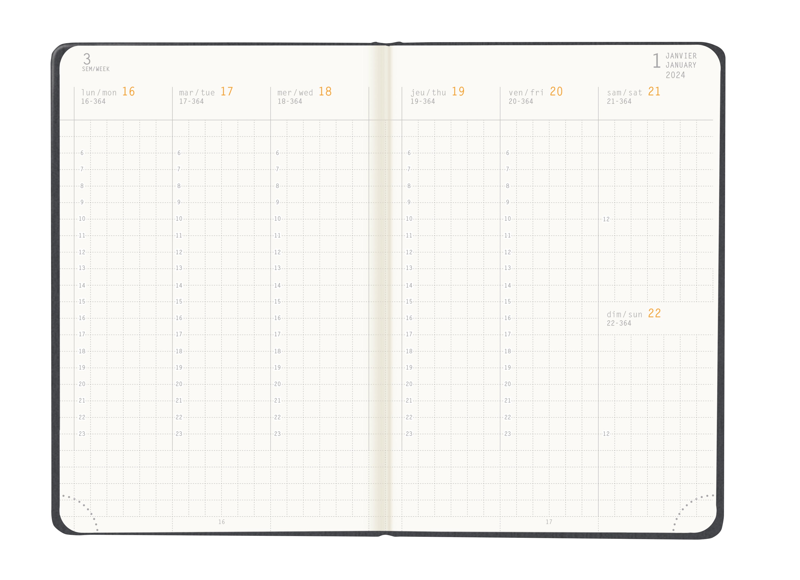 RHODIA 2024 Webplanner A6 Weekly Vertical Titanium Default Title