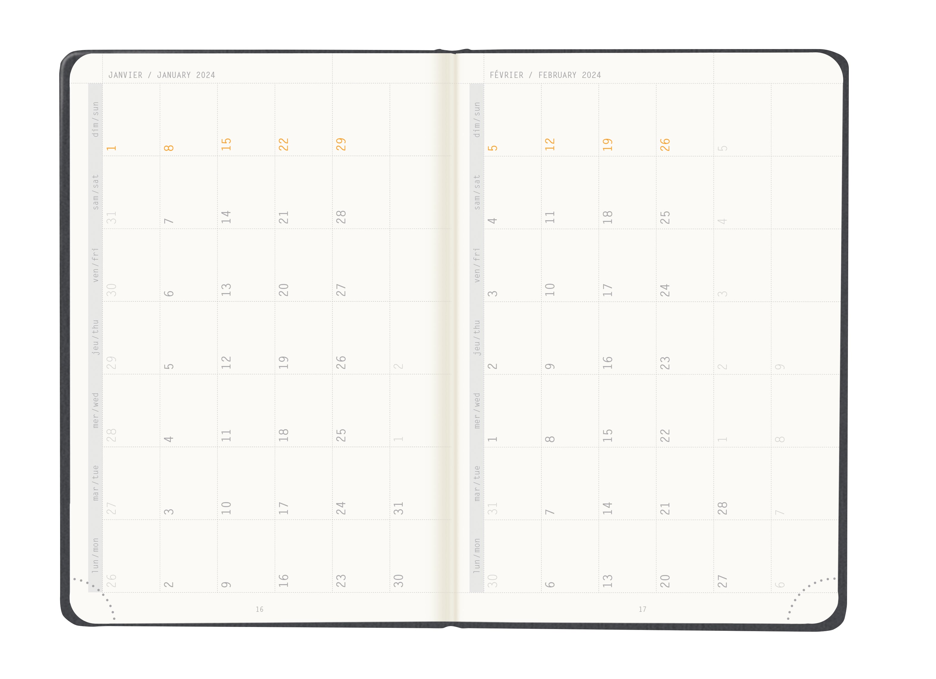 RHODIA 2024 Webplanner A6 Weekly Vertical Titanium Default Title