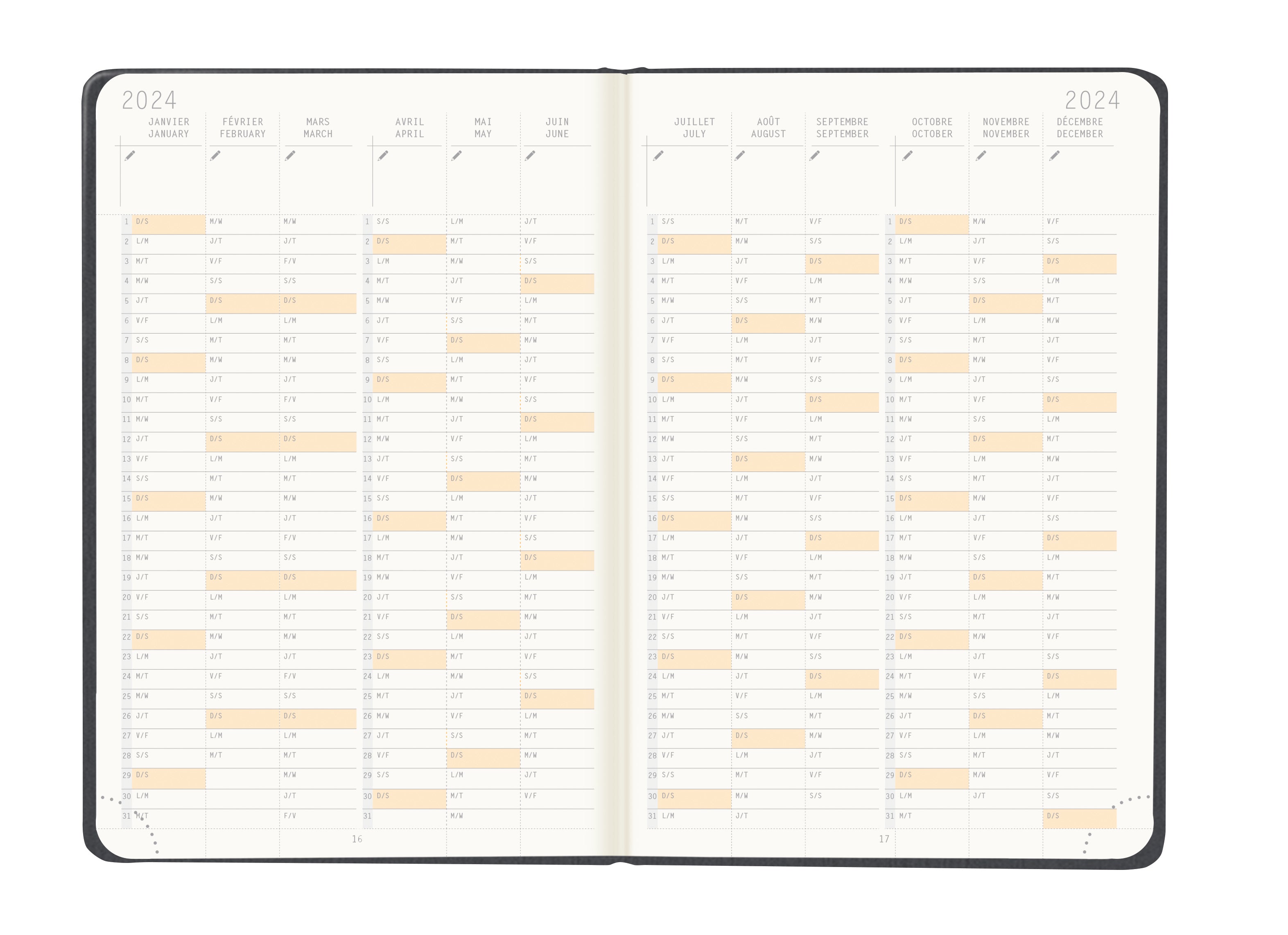 RHODIA 2024 Webplanner A6 Weekly Vertical Titanium Default Title