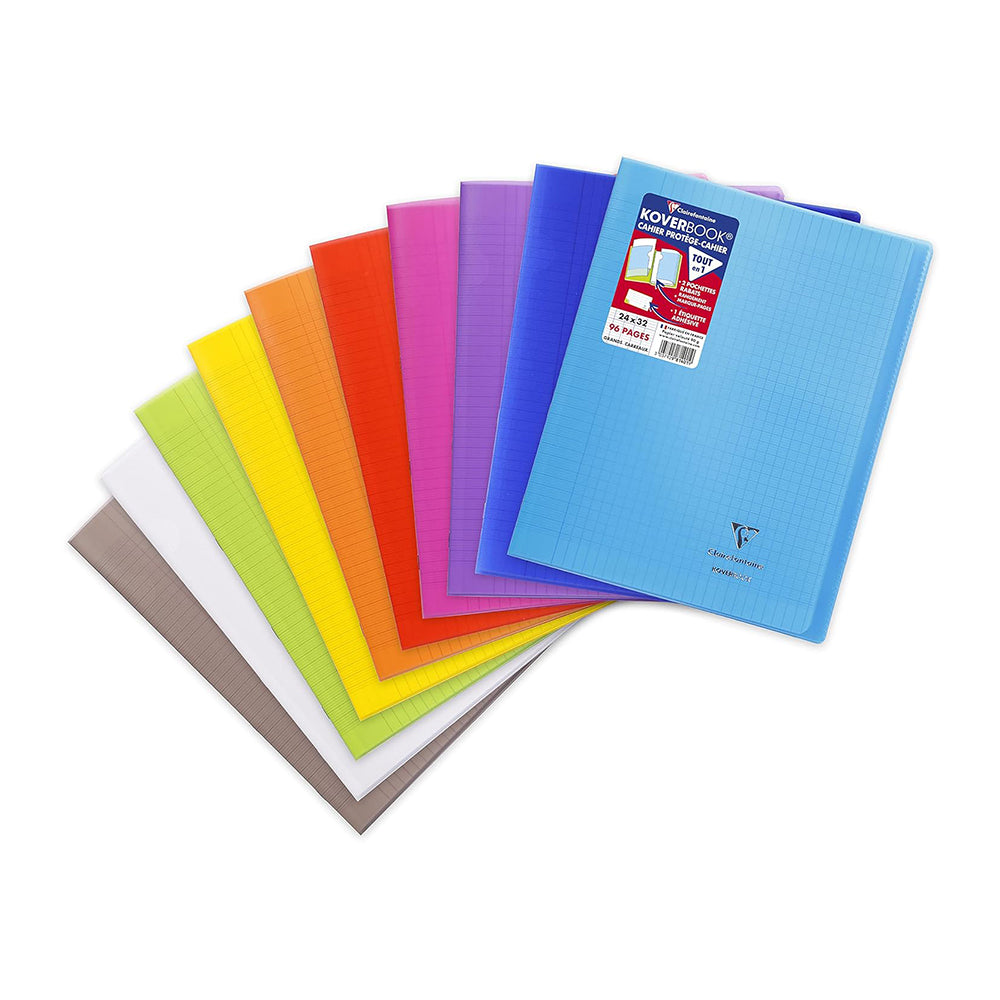 CLAIREFONTAINE KOVERBOOK Transparent PP 24x32cm 96p Seyes Orange