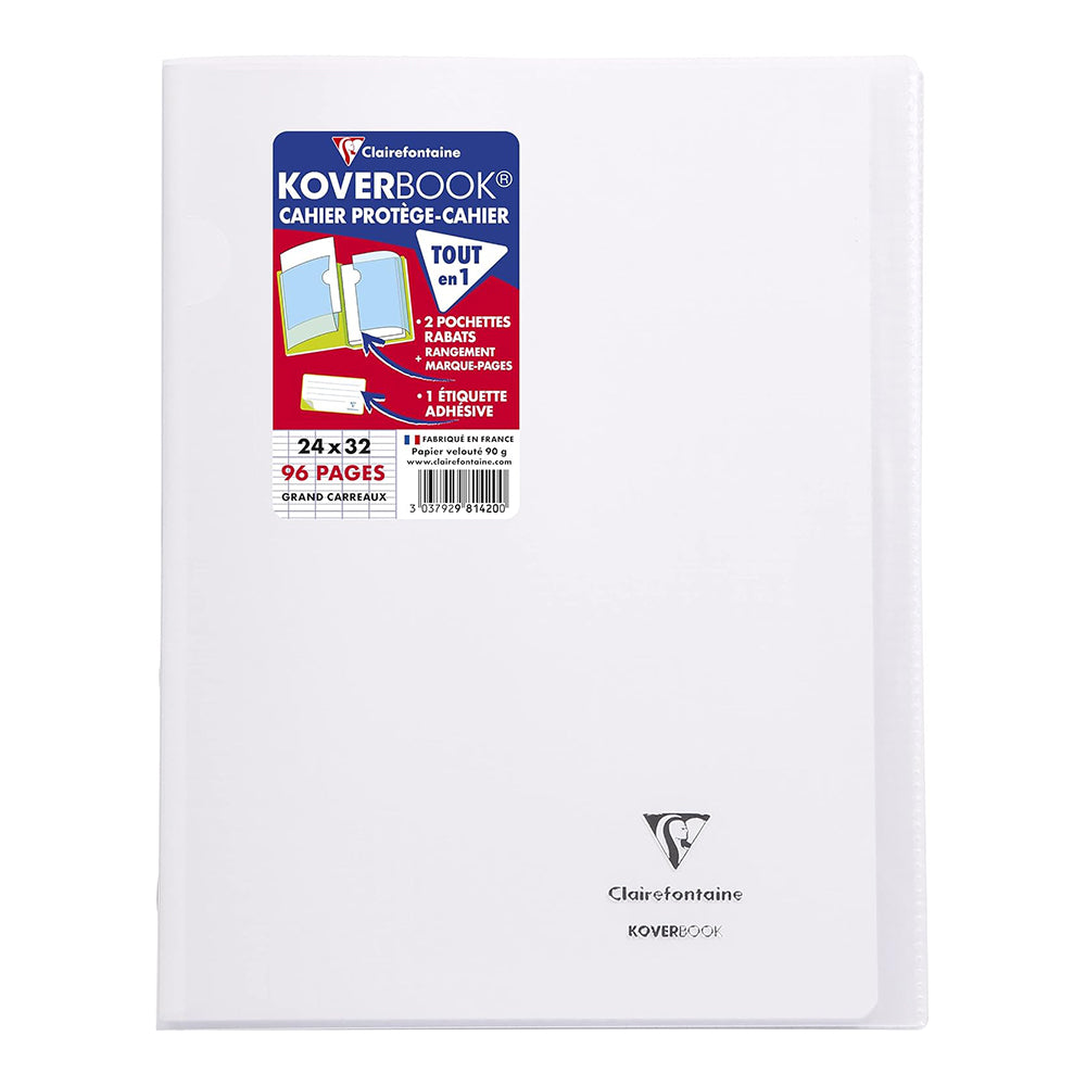 CLAIREFONTAINE KOVERBOOK Transparent PP 24x32cm 96p Seyes Colourless