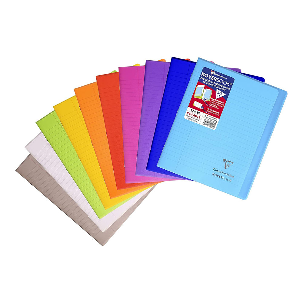 CLAIREFONTAINE Koverbook Trans. PP 17x22cm 48s L+M Red