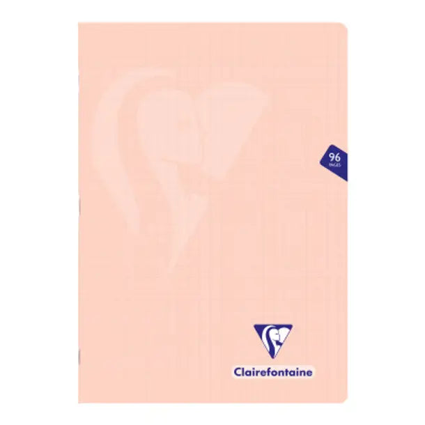 CLAIREFONTAINE Mimesys PP Pastel Notebook A4 96s Seyes Coral