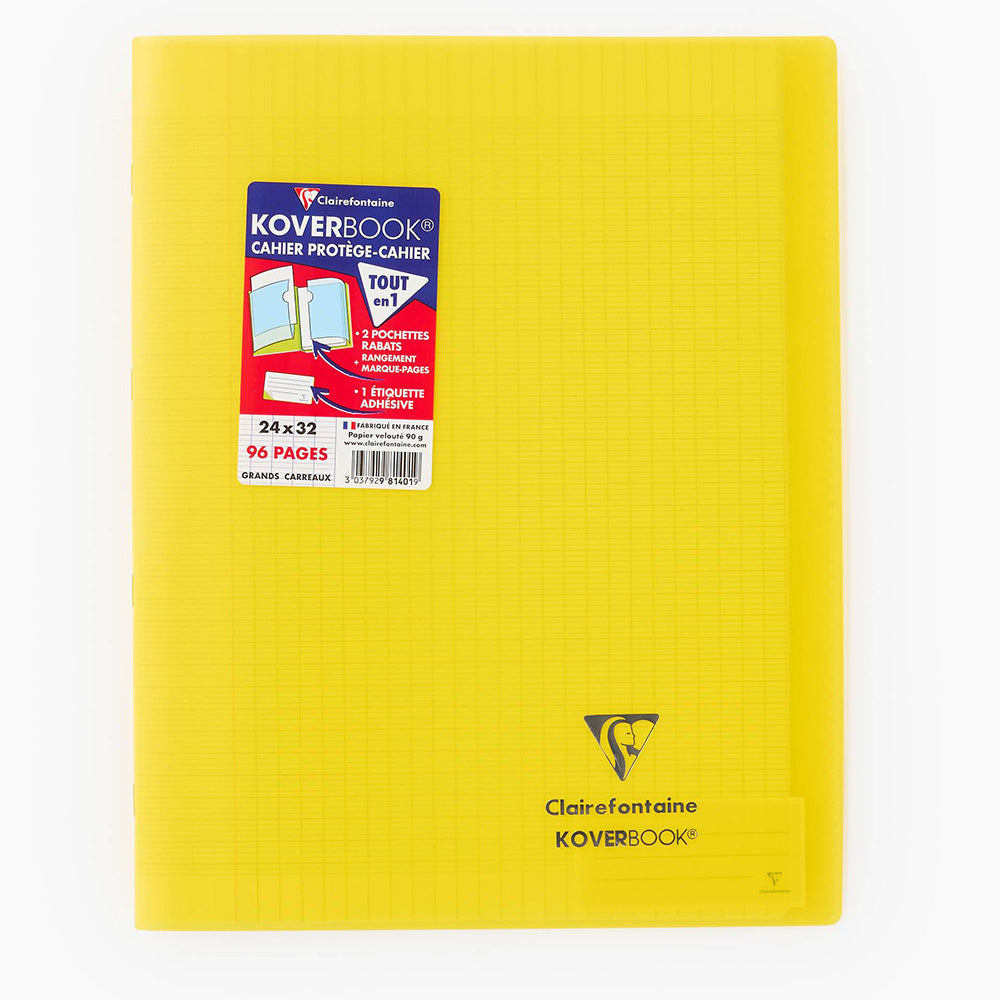 CLAIREFONTAINE KOVERBOOK Transparent PP 24x32cm 96p Seyes Yellow