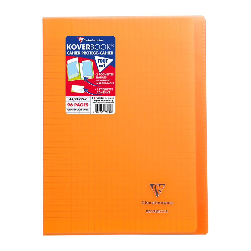 CLAIREFONTAINE Koverbook Transparent PP 21x29.7cm 96p Seyes Orange