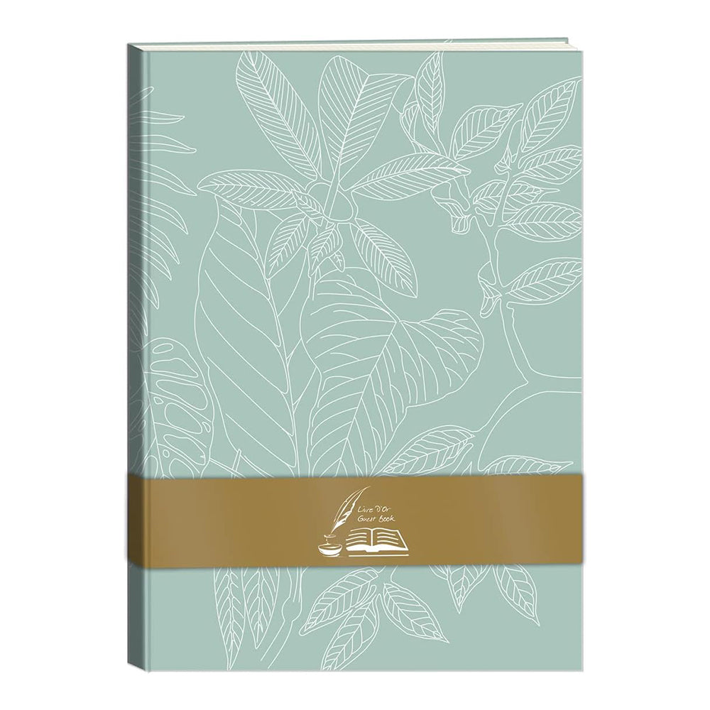CLAIREFONTAINE x Jungle Harmony Guestbook A5 64s Plain Motif Foliage