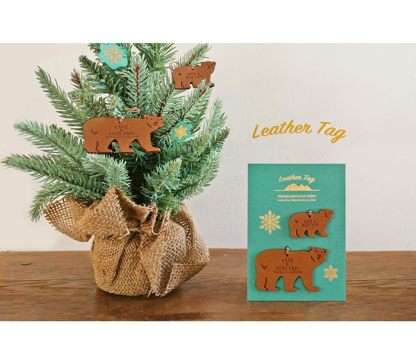 TRAVELERS FACTORY Leather Tag Bear