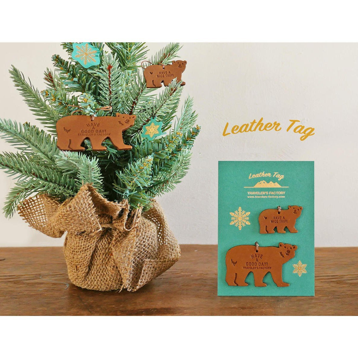 TRAVELERS FACTORY Leather Tag Bear