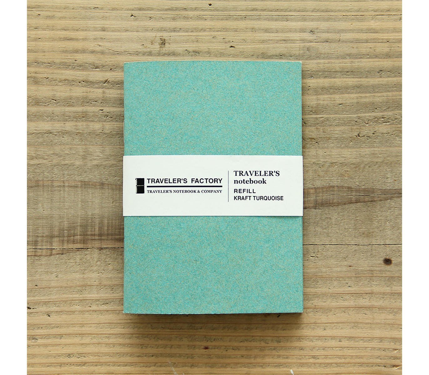 TRAVELERS FACTORY Passport Size Refill Kraft Turquoise