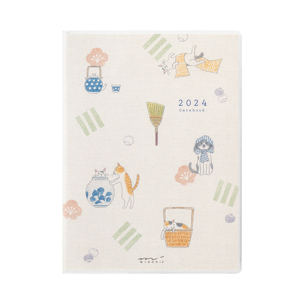 MIDORI 2024 Pocket Diary A6 Cat