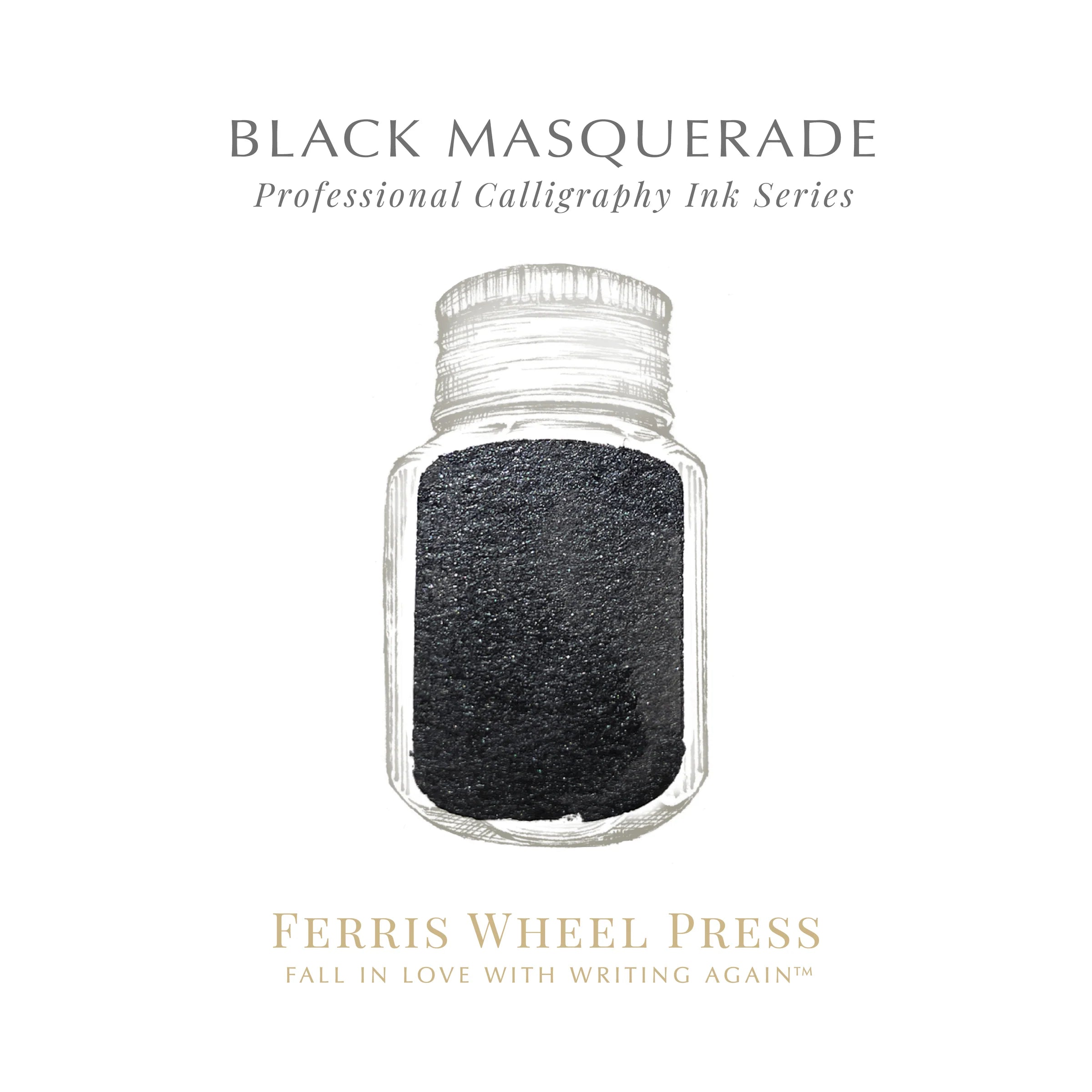 FERRIS WHEEL PRESS Calligraphy Ink 28ml Black Masquerade