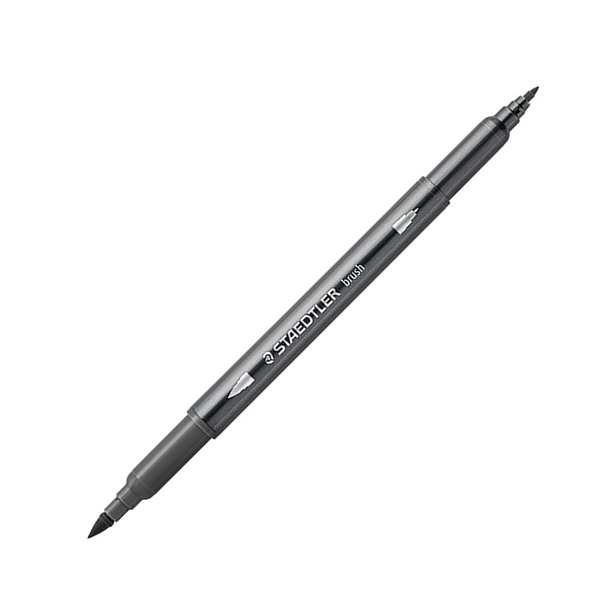 STAEDTLER Double-Ended Watercolour Brush Pen Grey