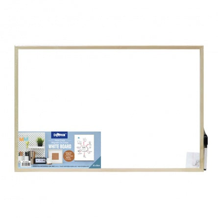 DOLPHIN Wooden Frame Magnetic White Board DOL-WB40