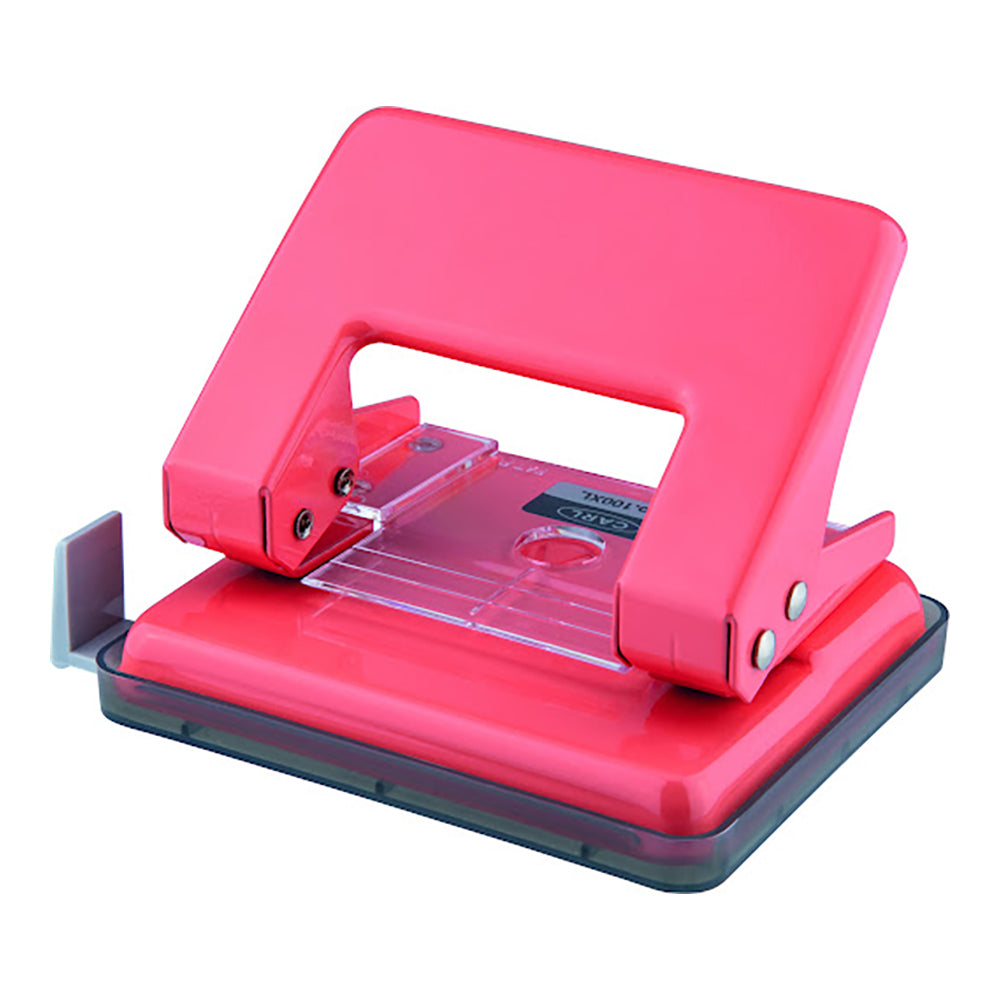 CARL Two Hole Punch 20sh 100XL Pink