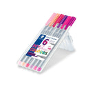 STAEDTLER triplus fineliner Set of 6 in Staedtler Box Flamingo