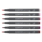 STAEDTLER Pigment Brush Pen Set of 6 Reds & Pinks
