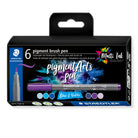 STAEDTLER Pigment Brush Pen Set of 6 Blues & Violets