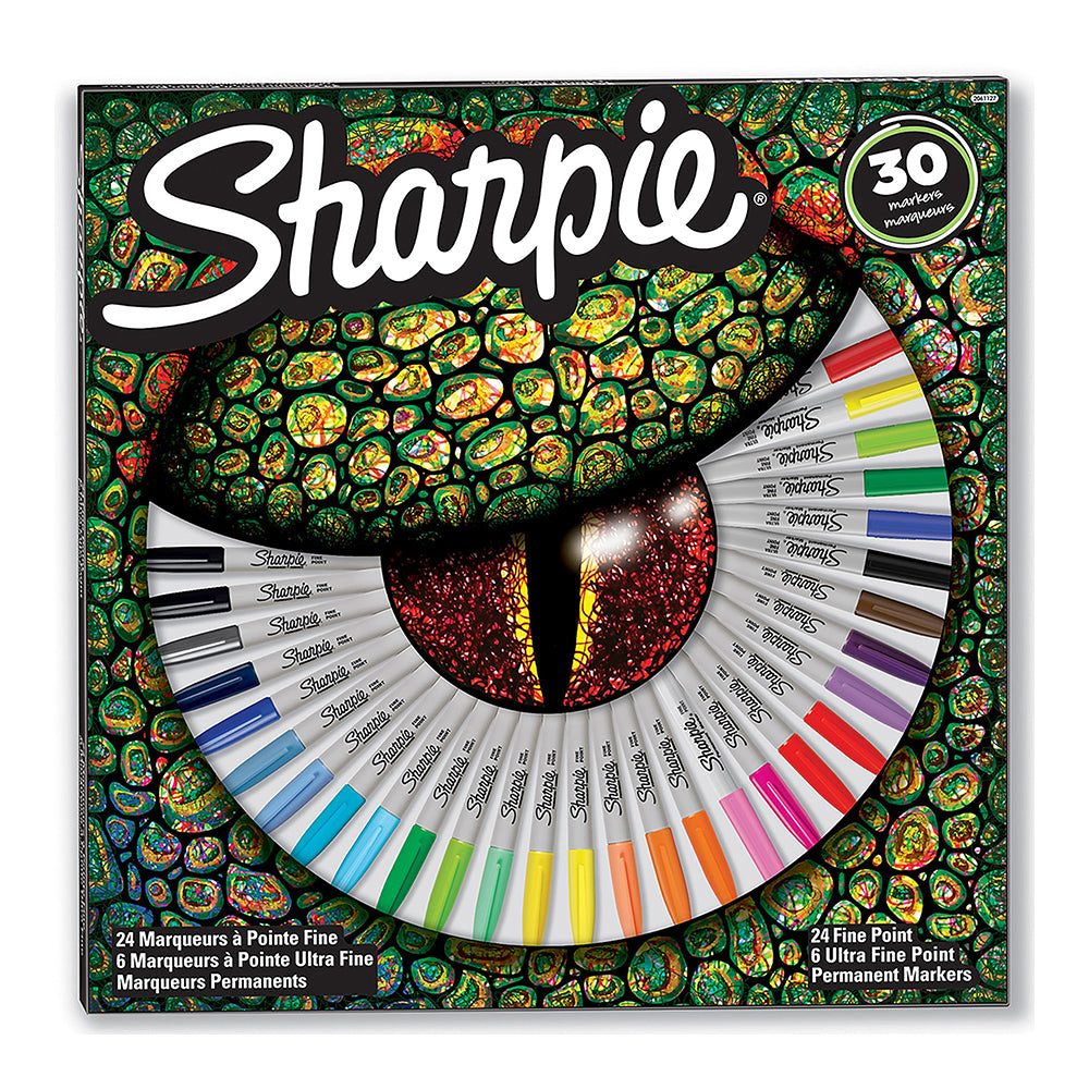 SHARPIE Permanent Marker Box of 24+6 Lizard 2061127