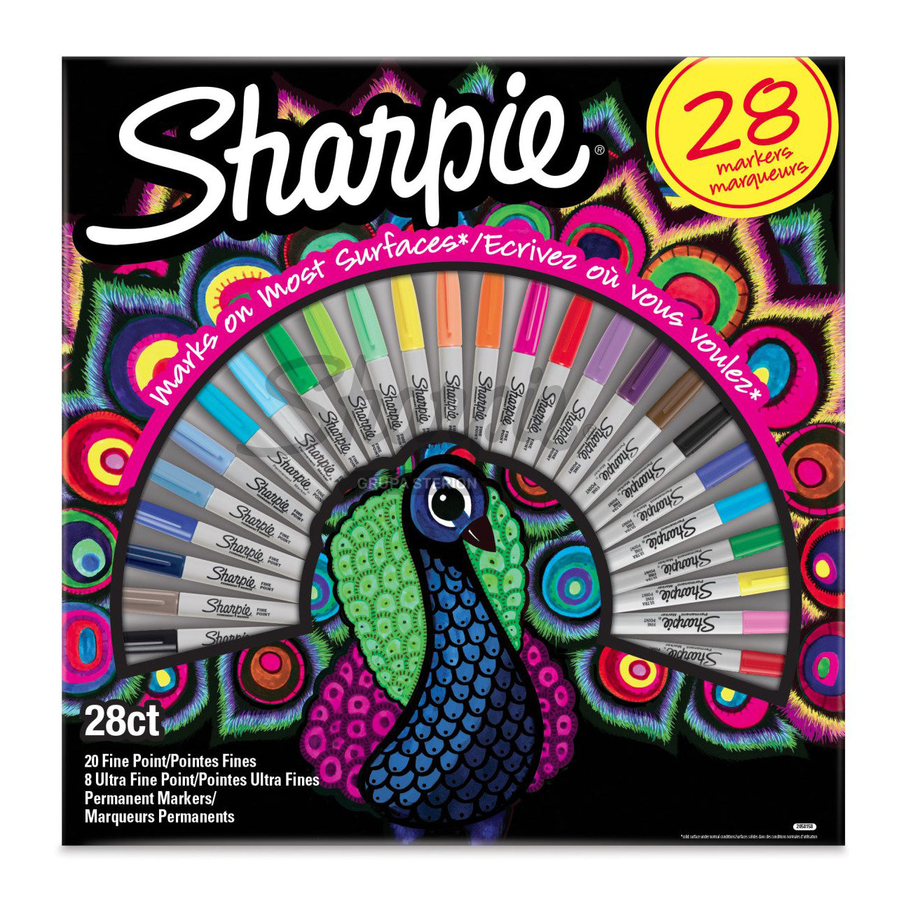 SHARPIE Permanent Marker Box of 20 Peacock 2058158