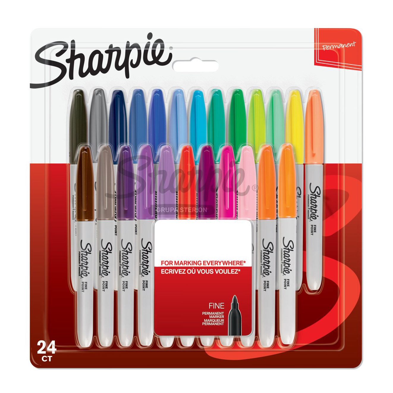 SHARPIE Permanent Marker Fine Set of 24 2065405