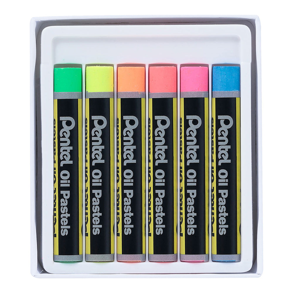 PENTEL Arts Oil Pastels Set of 6 Fluorescent