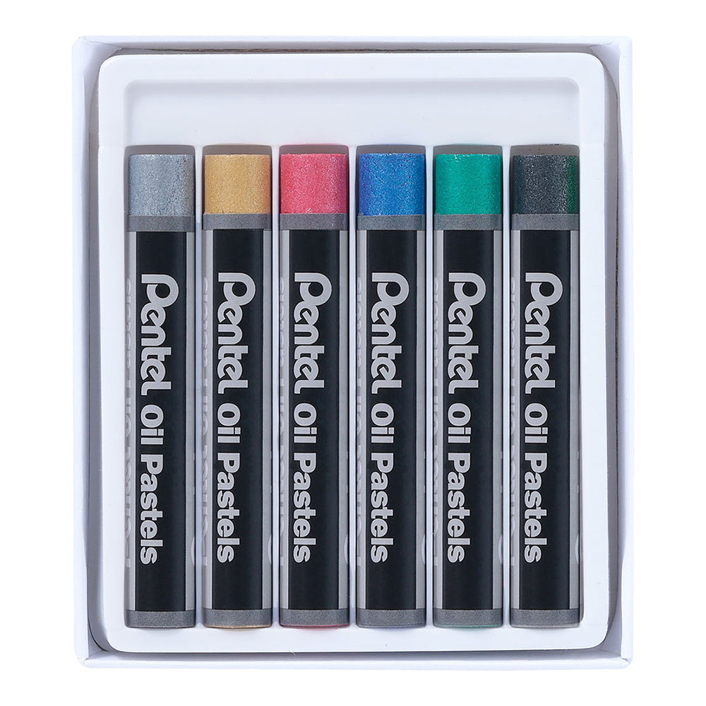 PENTEL Arts Oil Pastels Set of 6 Metallic