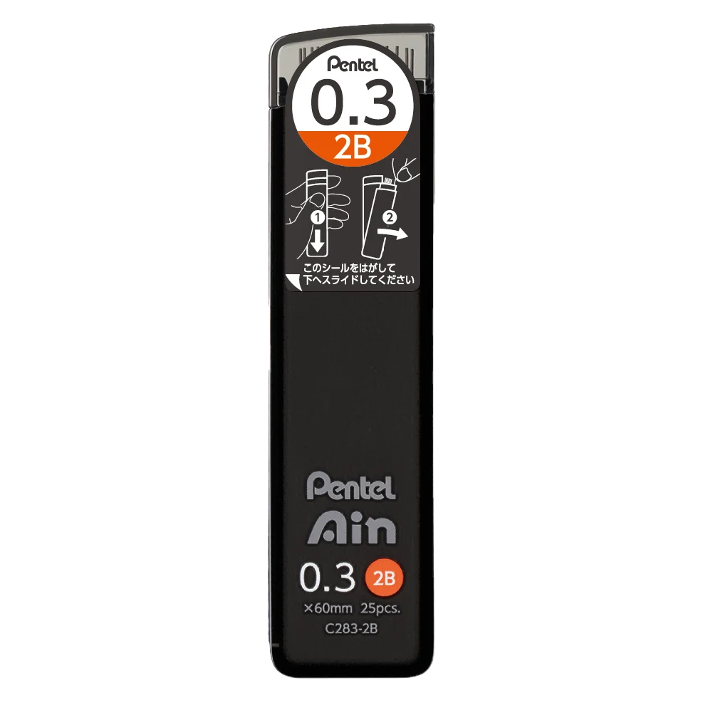PENTEL Ain Pencil Lead 0.3mm 2B