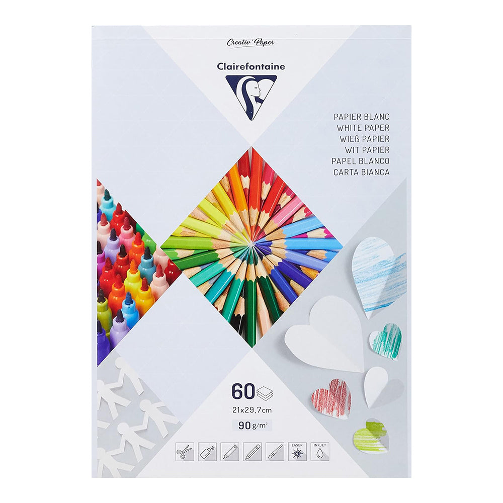 CLAIREFONTAINE Cartridge Paper Pad 270g A4 60s