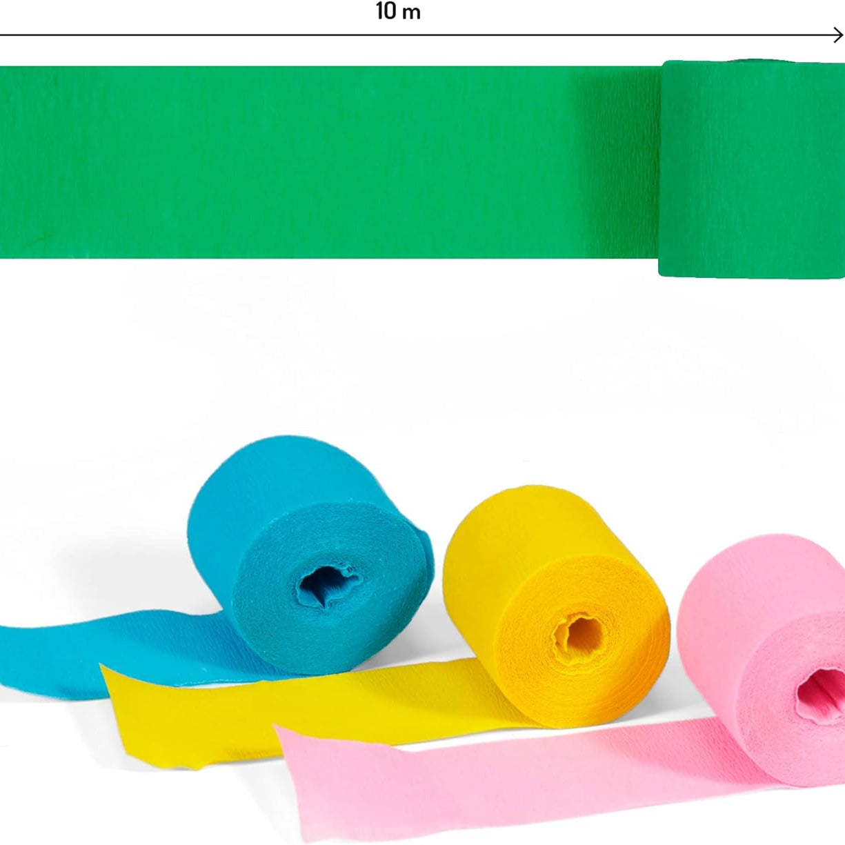 CLAIREFONTAINE Crepe Paper Strips 5cmx10M 4s Spring Assortment